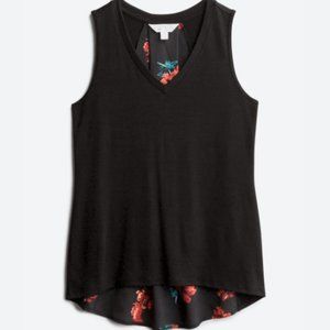 MARKET & SPRUCE - Haileah Hi Lo Mixed Media Knit Top